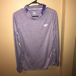 Purple Dri-Fit Nike running pullover.